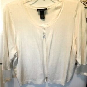 Lame Bryant 3/4 Length Cropped Sweater Overpiece